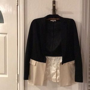 Phillip Lim black cream blazer, detachable bottom